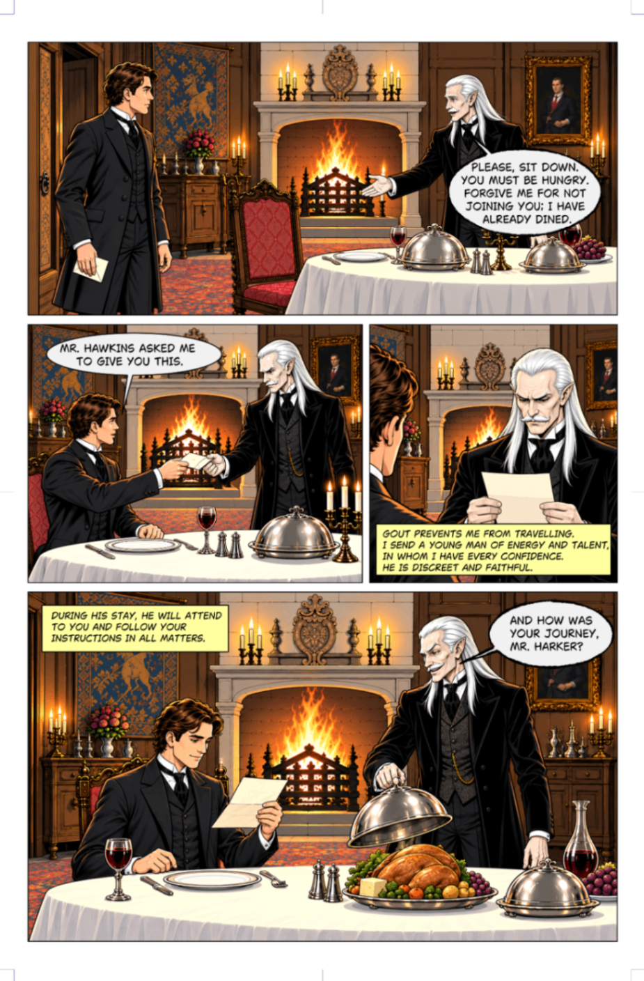 FatKid Comics Presents Public Domain Nation Dracula Chapter II-III sample page 1